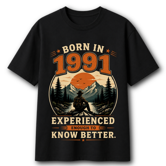 Born In 1991 Vintage Birthday T-Shirt | 35th Birthday Tee | Living Legends
