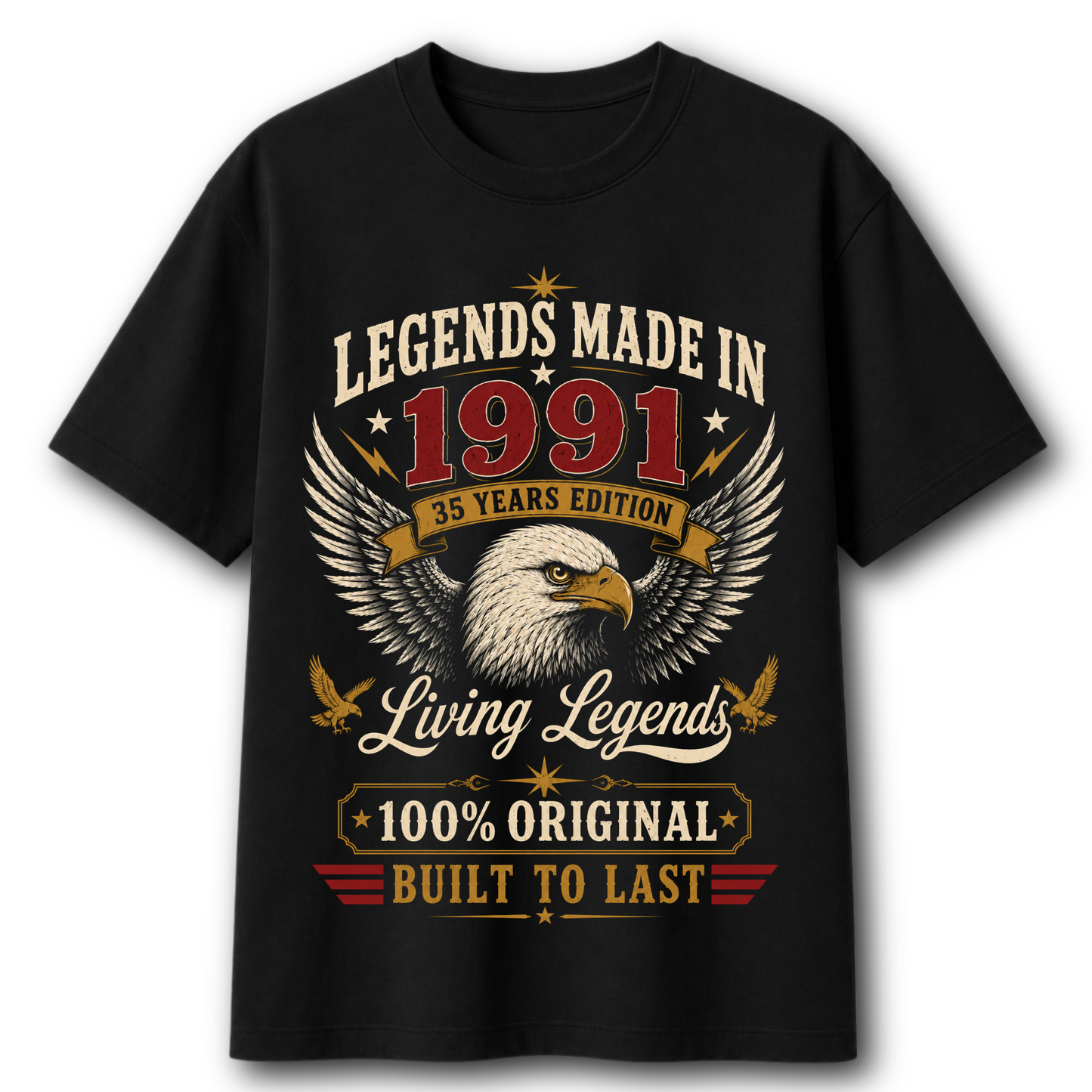 Legends Made In 1991 Limited Edition T-Shirt | 35th Birthday | Living Legends