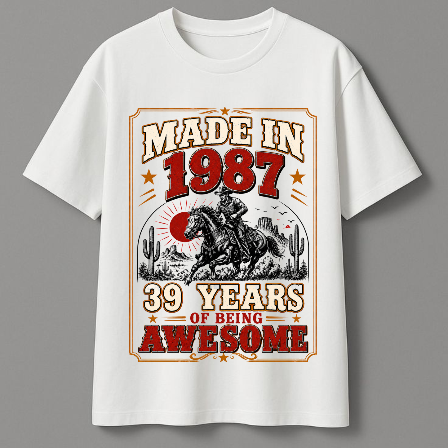 Made In 1987 39 Years of Being Awesome | Vintage 39th Birthday T-Shirt