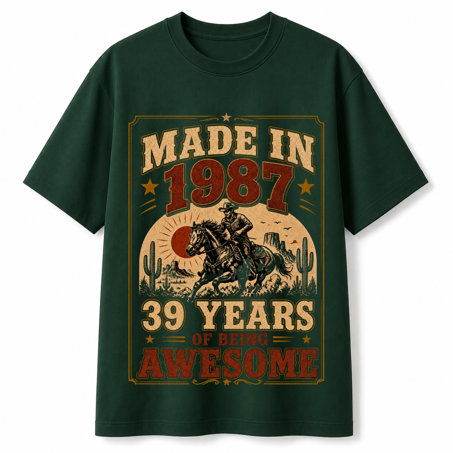 Made In 1987 39 Years of Being Awesome | Vintage 39th Birthday T-Shirt