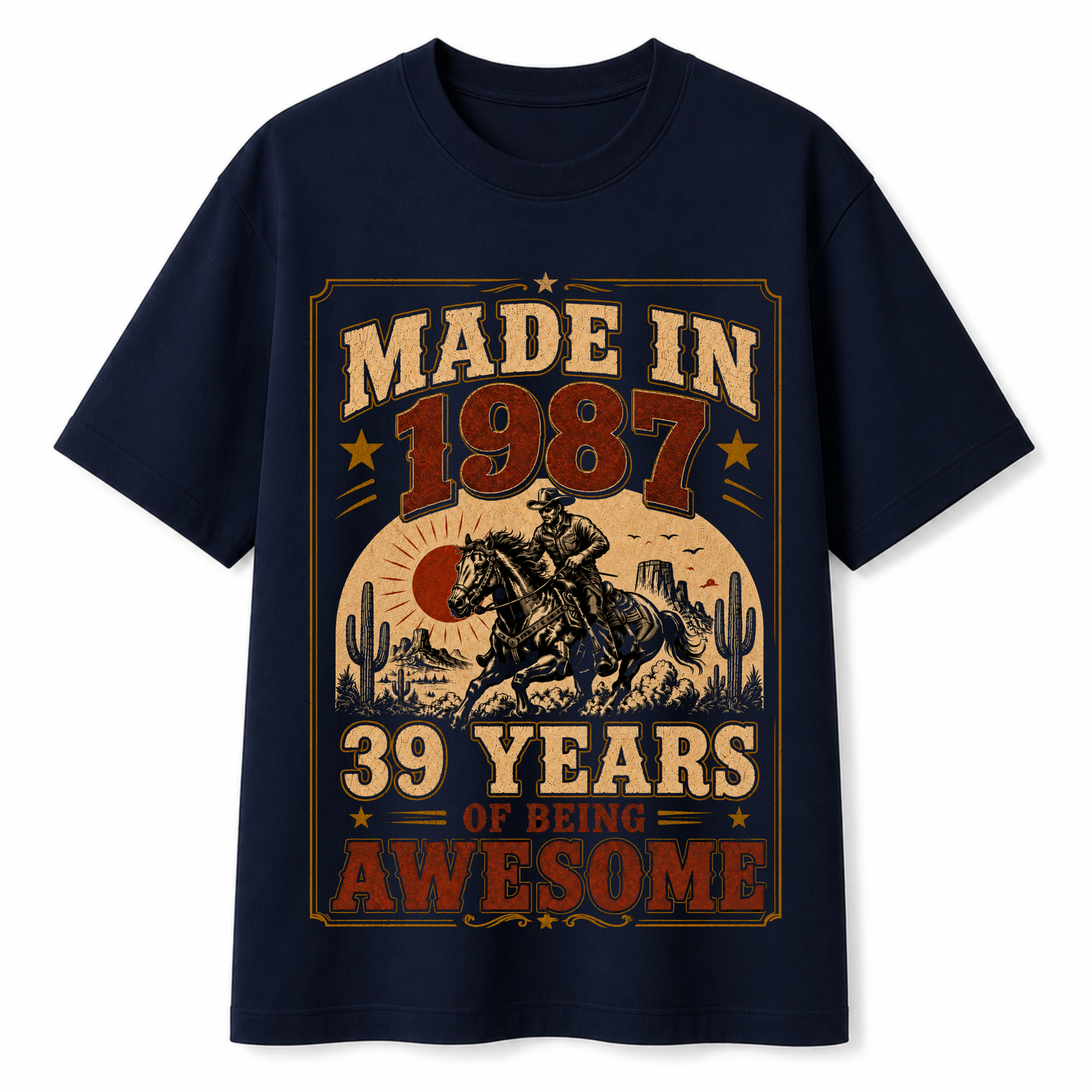 Made In 1987 39 Years of Being Awesome | Vintage 39th Birthday T-Shirt