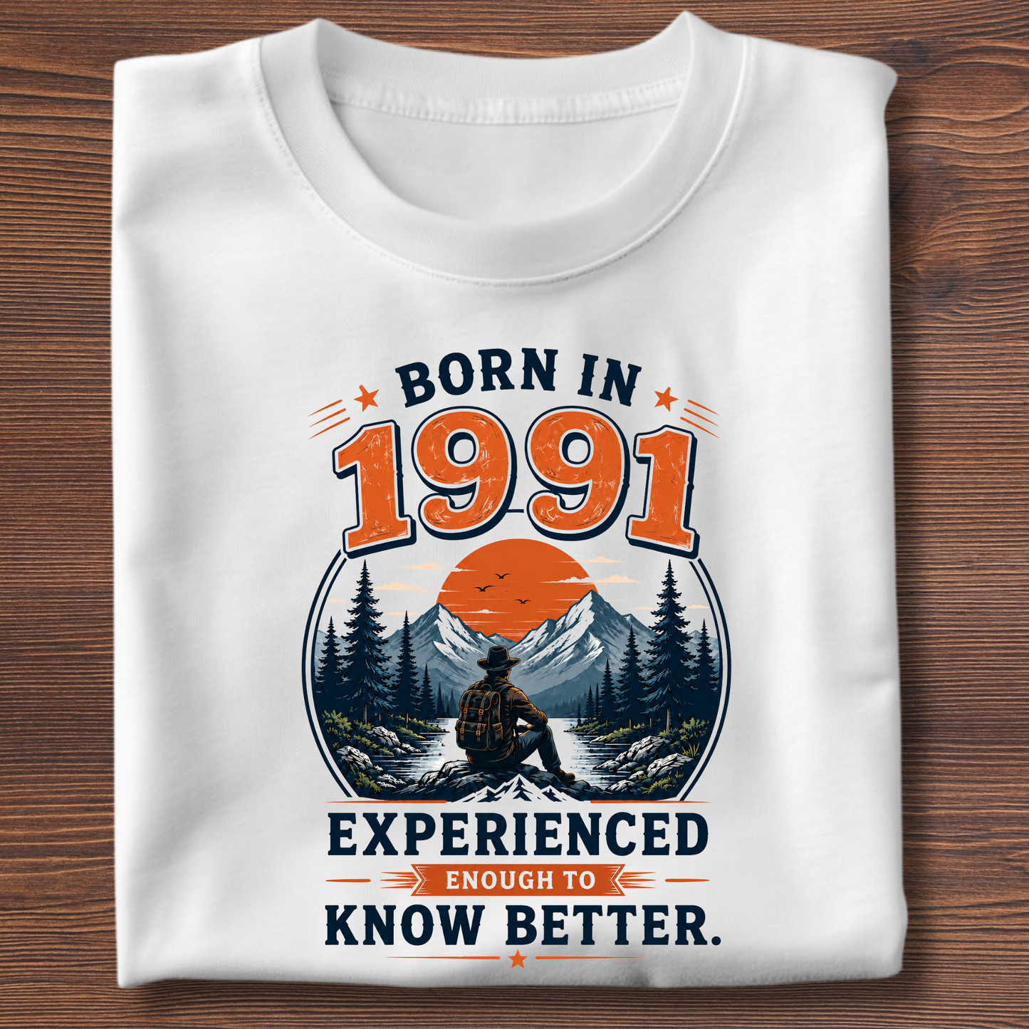 Born In Vintage Birthday T-Shirt | Years 1971-1991