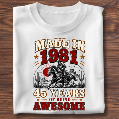 Made In Vintage Tee · Years Of Being Awesome | 1971-1991