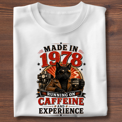 Running On Caffeine & Experience Tee · 1971-1991