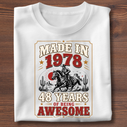 Made In Vintage Tee · Years Of Being Awesome | 1971-1991