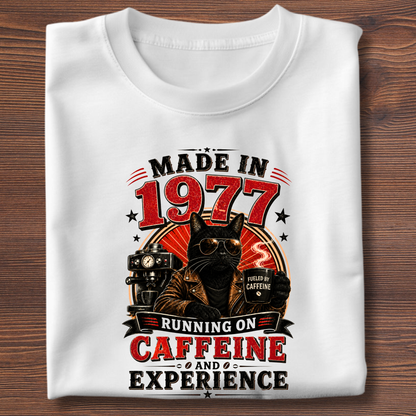Running On Caffeine & Experience Tee · 1971-1991