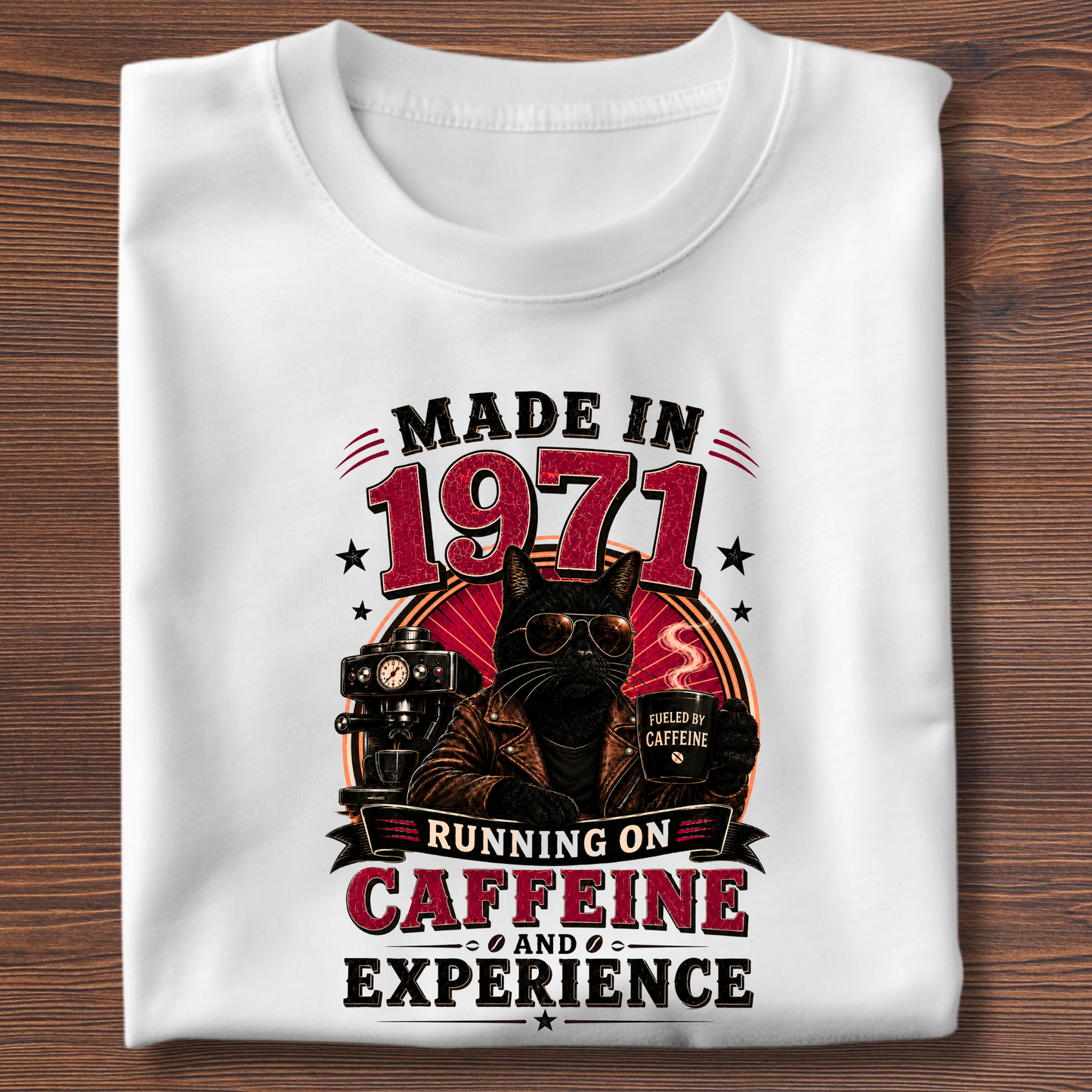 Running On Caffeine & Experience Tee · 1971-1991