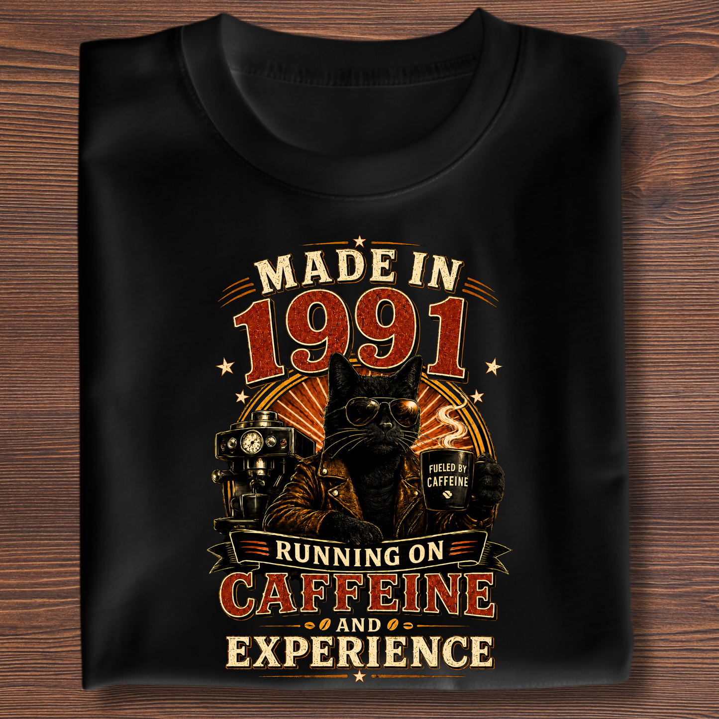 Running On Caffeine & Experience Tee · 1971-1991