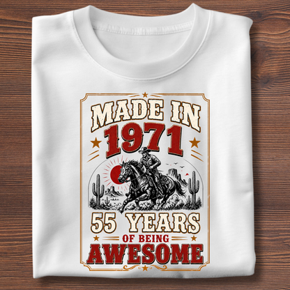Made In Vintage Tee · Years Of Being Awesome | 1971-1991