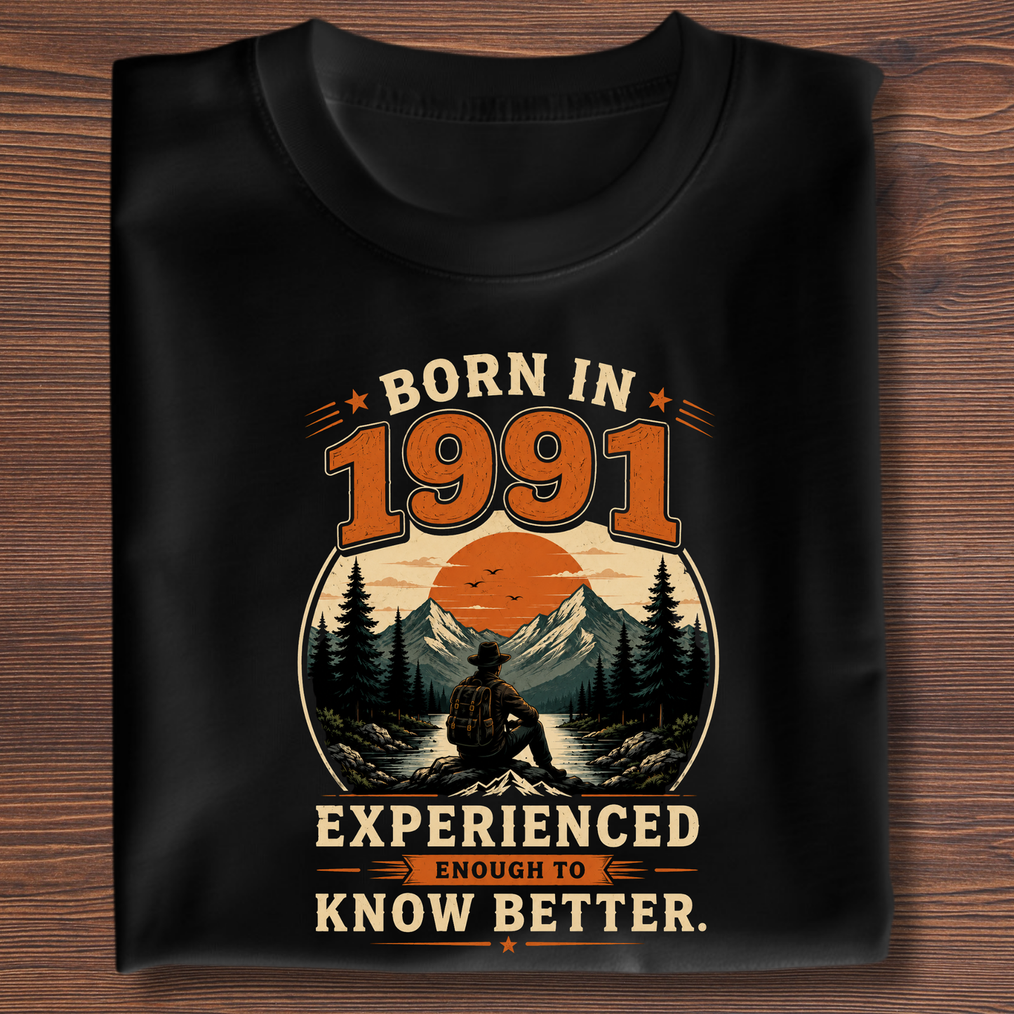Born In Vintage Birthday T-Shirt | Years 1971-1991