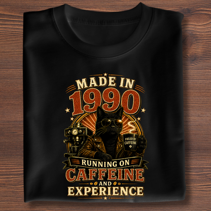 Running On Caffeine & Experience Tee · 1971-1991