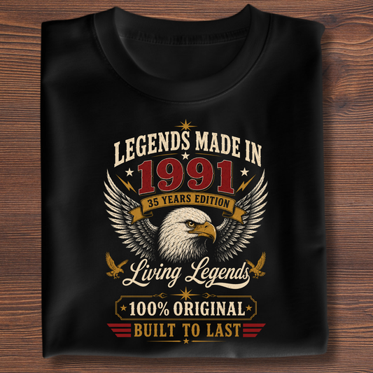 Legends Made In · Limited Edition Birthday Tee 1971-1991
