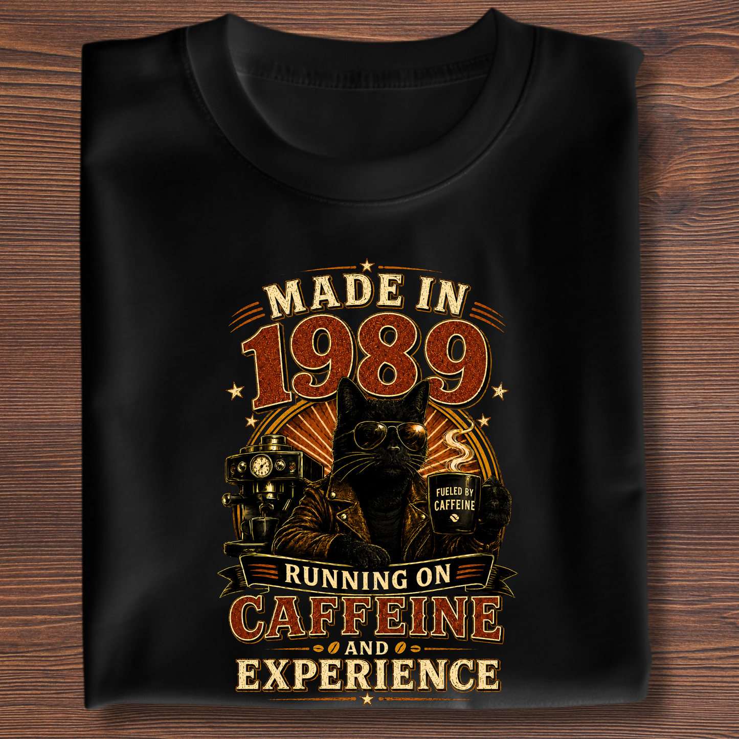 Running On Caffeine & Experience Tee · 1971-1991