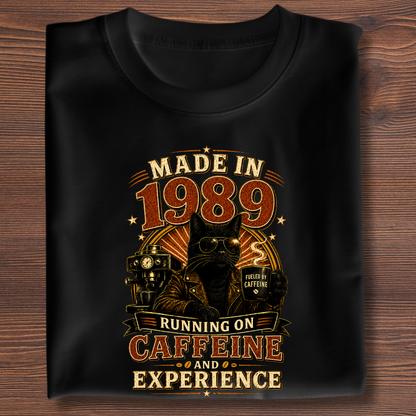 Running On Caffeine & Experience Tee · 1971-1991