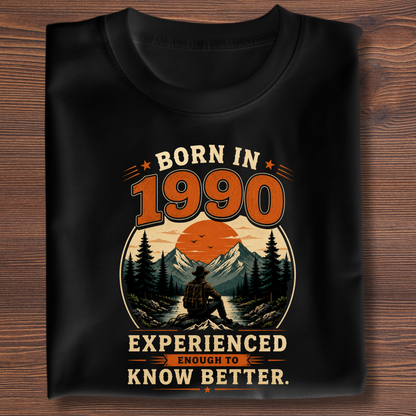 Born In Vintage Birthday T-Shirt | Years 1971-1991