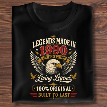 Legends Made In  Limited Edition Birthday Tee 1971-1991
