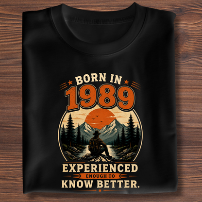 Born In Vintage Birthday T-Shirt | Years 1971-1991