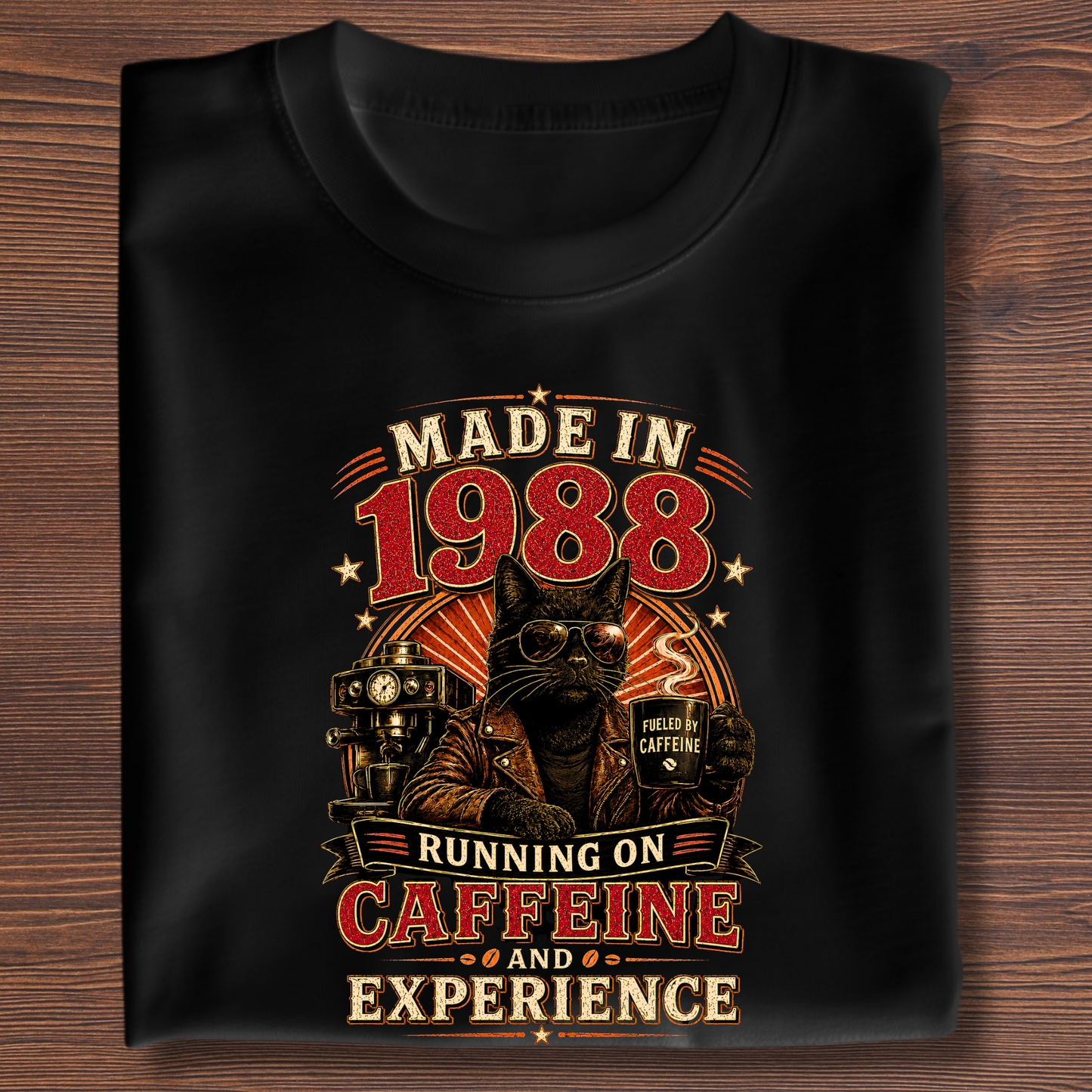 Running On Caffeine & Experience Tee · 1971-1991