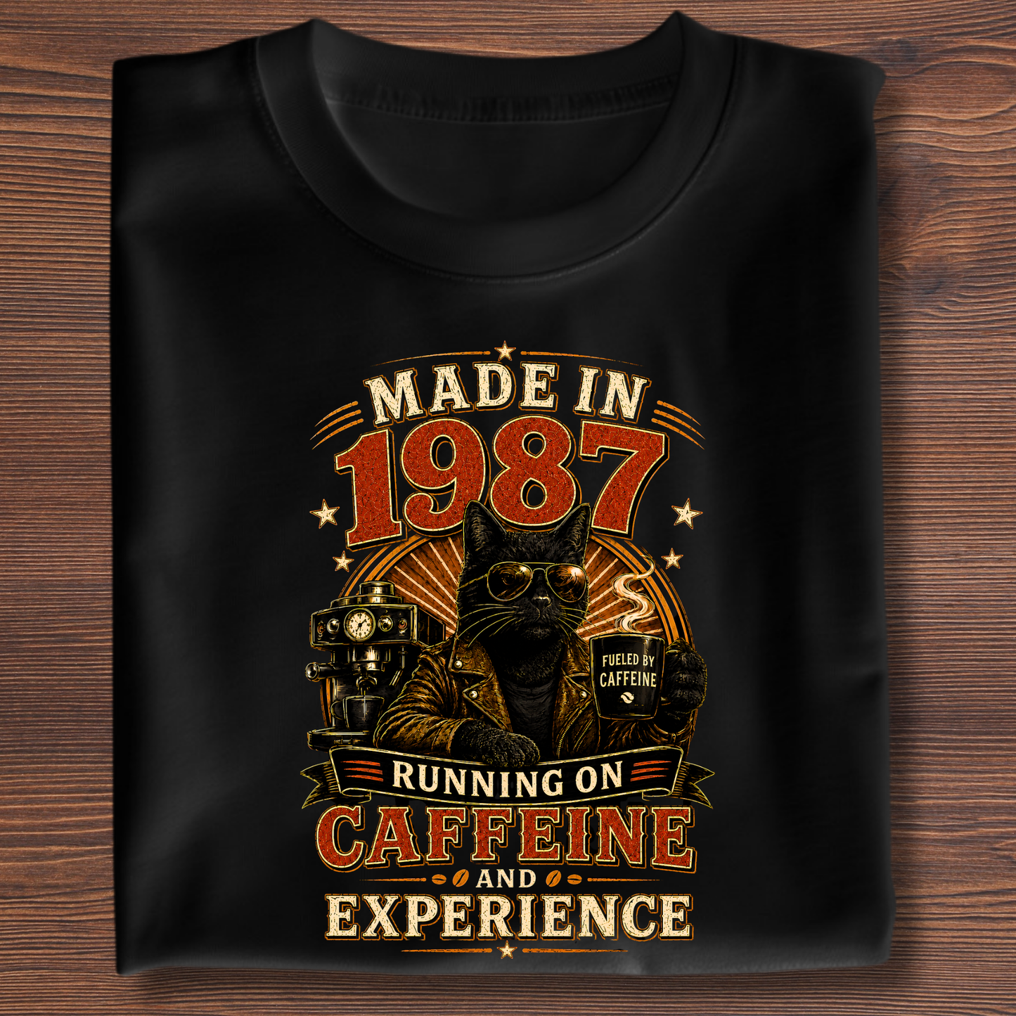 Running On Caffeine & Experience Tee · 1971-1991