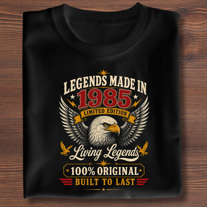 Legends Made In  Limited Edition Birthday Tee 1971-1991