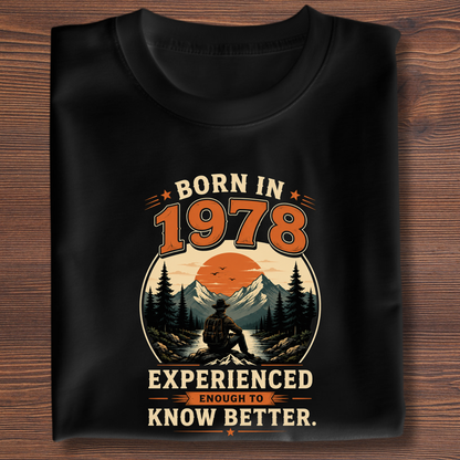 Born In Vintage Birthday T-Shirt | Years 1971-1991