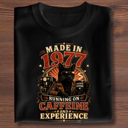 Running On Caffeine & Experience Tee · 1971-1991
