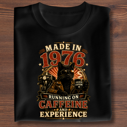 Running On Caffeine & Experience Tee · 1971-1991