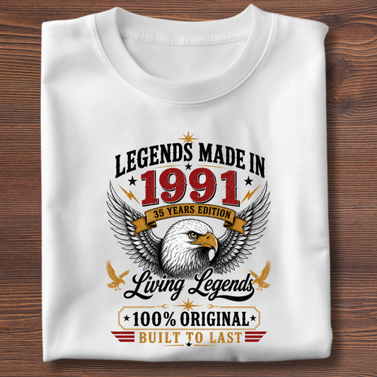 Legends Made In · Limited Edition Birthday Tee 1971-1991