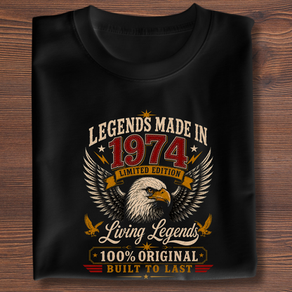 Legends Made In  Limited Edition Birthday Tee 1971-1991