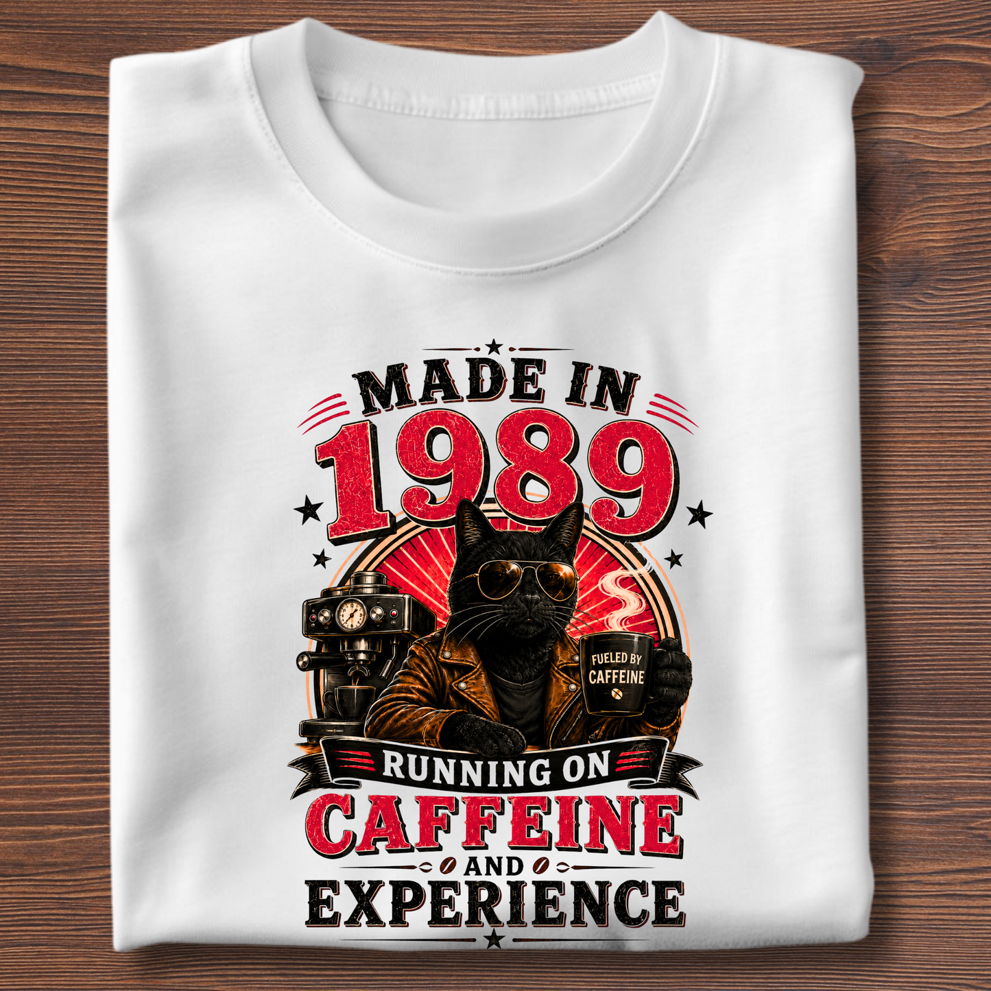Running On Caffeine & Experience Tee · 1971-1991