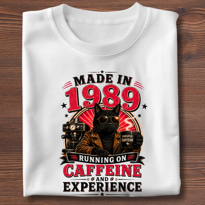 Running On Caffeine & Experience Tee · 1971-1991