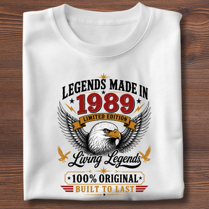 Legends Made In  Limited Edition Birthday Tee 1971-1991