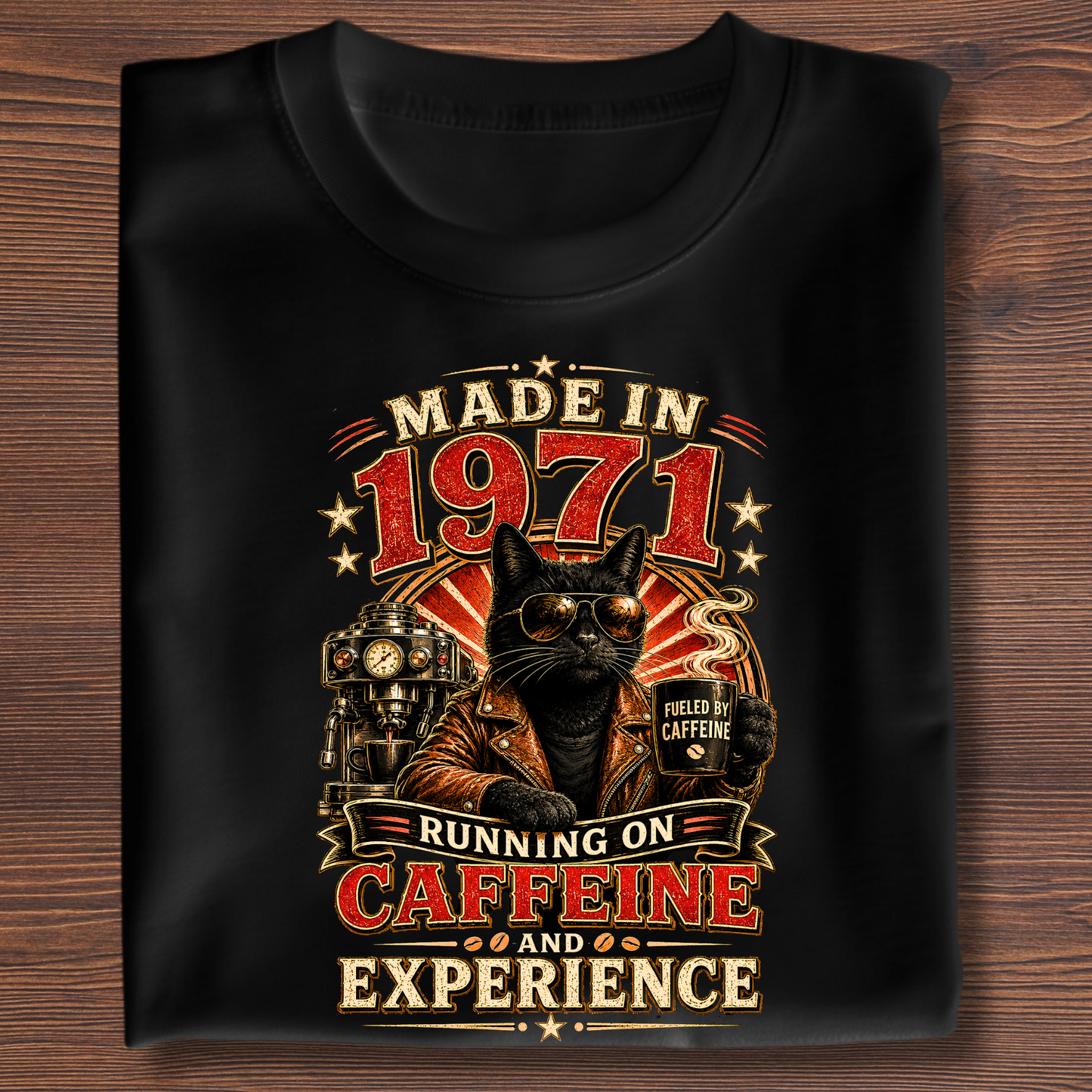 Running On Caffeine & Experience Tee · 1971-1991
