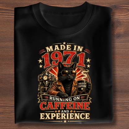 Running On Caffeine & Experience Tee · 1971-1991