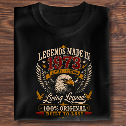 Legends Made In  Limited Edition Birthday Tee 1971-1991