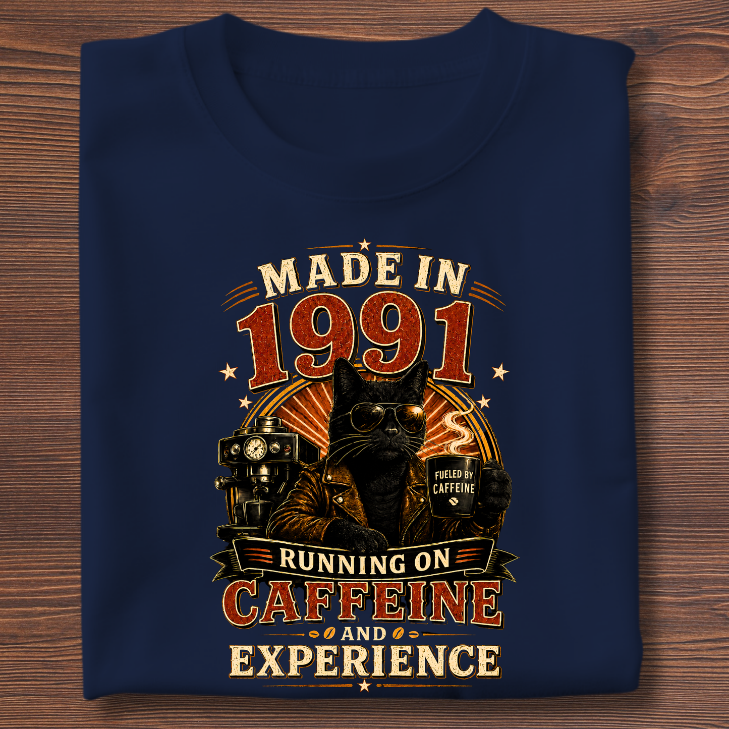 Running On Caffeine & Experience Tee · 1971-1991
