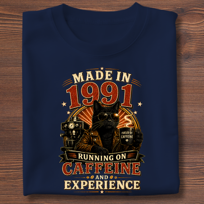 Running On Caffeine & Experience Tee · 1971-1991