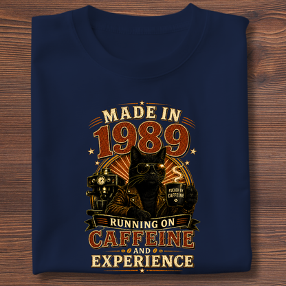 Running On Caffeine & Experience Tee · 1971-1991
