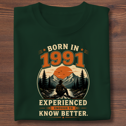 Born In Vintage Birthday T-Shirt | Years 1971-1991