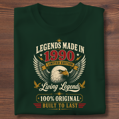 Legends Made In  Limited Edition Birthday Tee 1971-1991