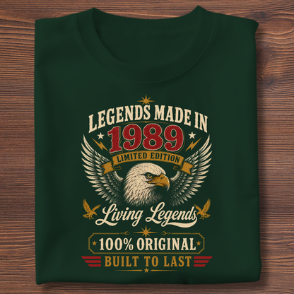 Legends Made In  Limited Edition Birthday Tee 1971-1991