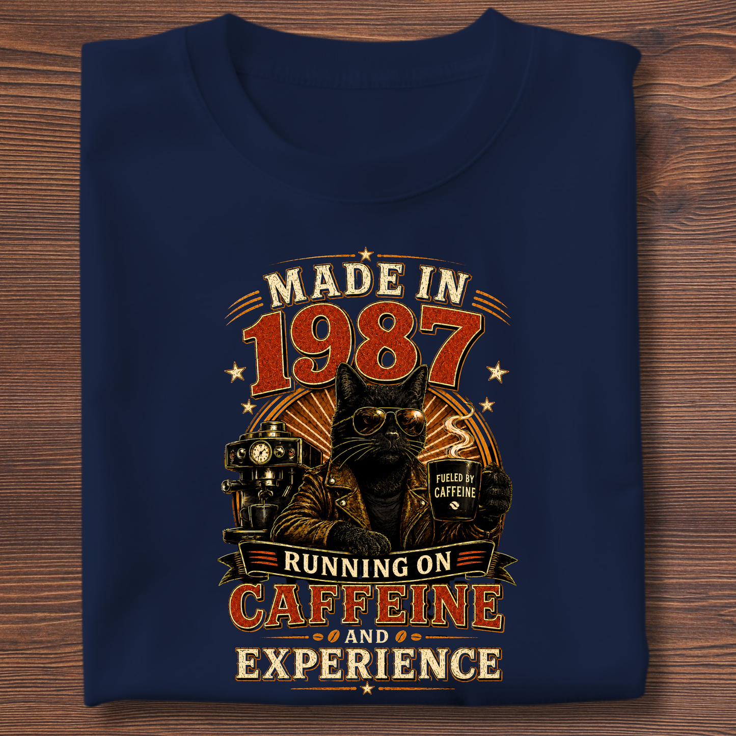 Running On Caffeine & Experience Tee · 1971-1991