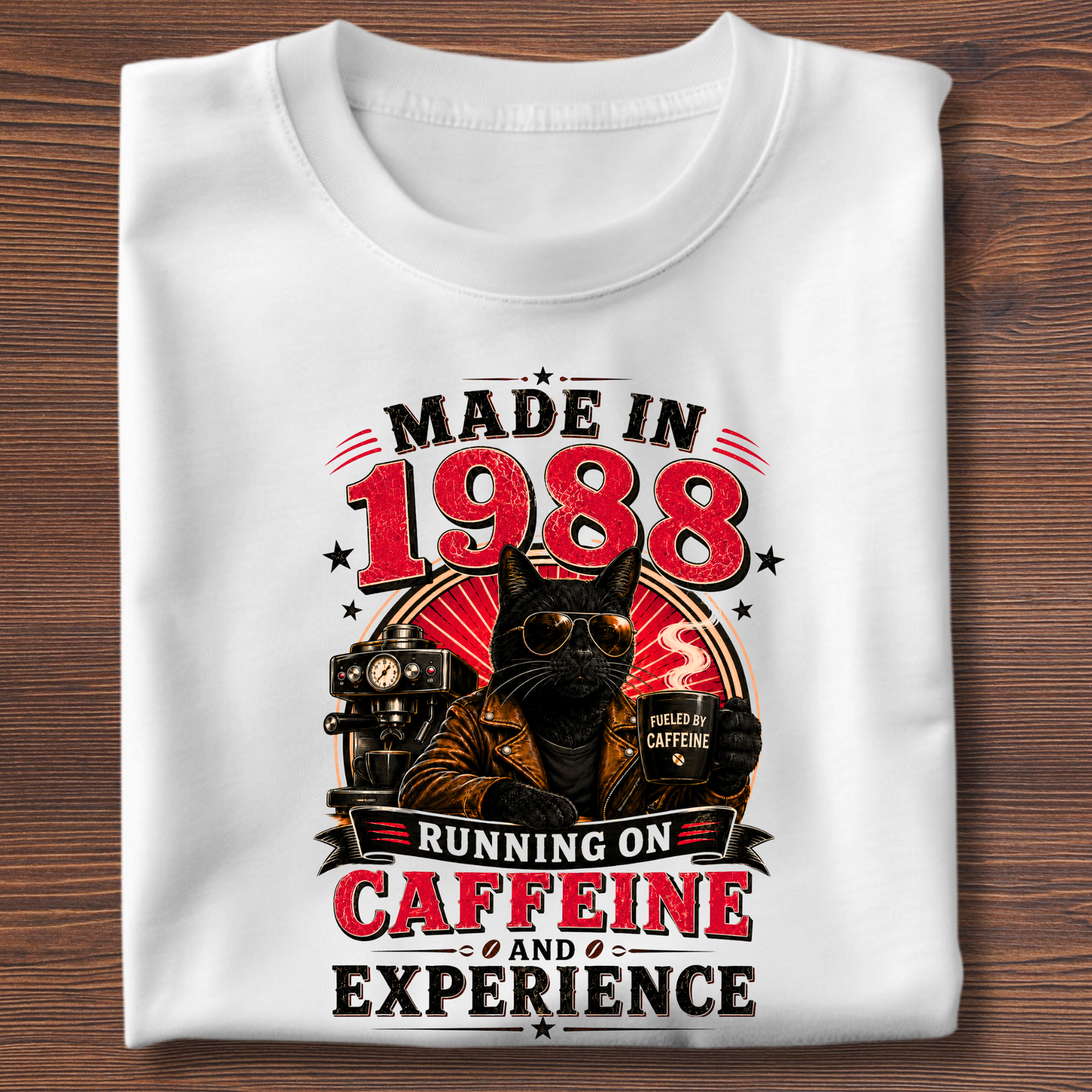 Running On Caffeine & Experience Tee · 1971-1991