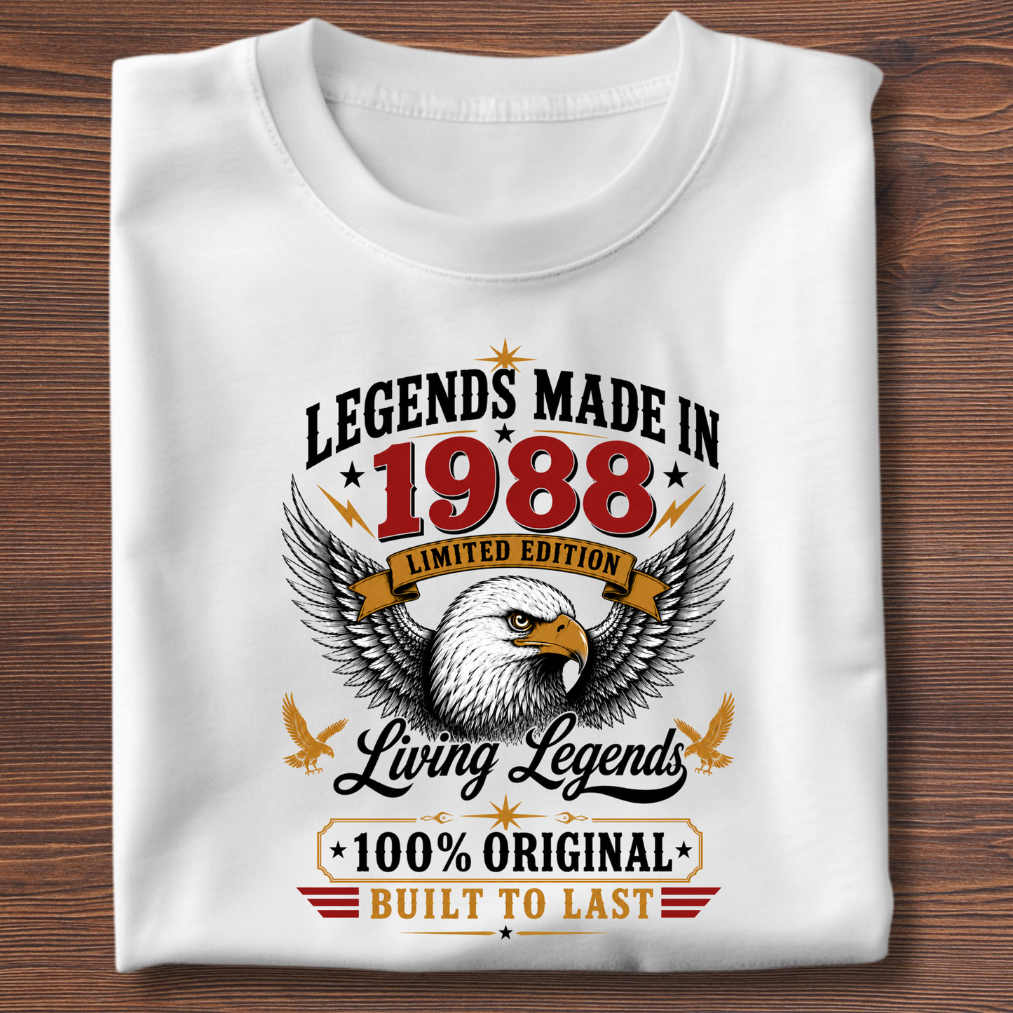 Legends Made In  Limited Edition Birthday Tee 1971-1991