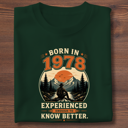 Born In Vintage Birthday T-Shirt | Years 1971-1991