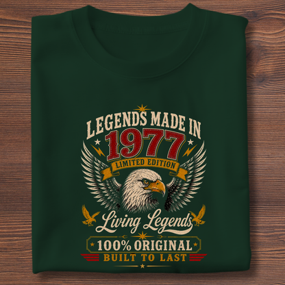 Legends Made In  Limited Edition Birthday Tee 1971-1991