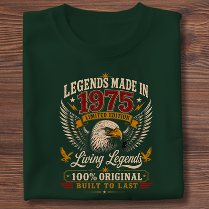 Legends Made In  Limited Edition Birthday Tee 1971-1991