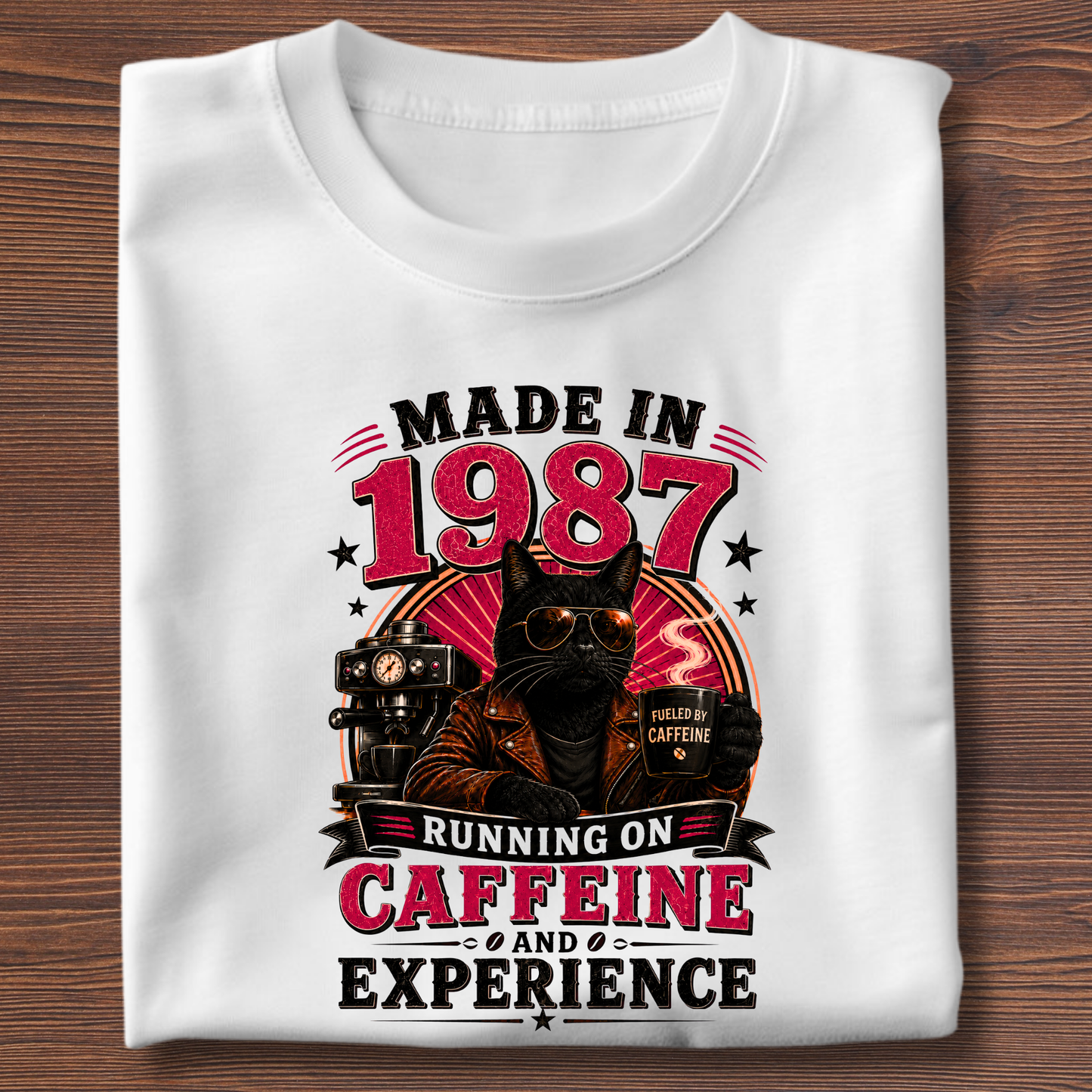 Running On Caffeine & Experience Tee · 1971-1991