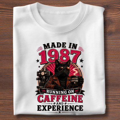 Running On Caffeine & Experience Tee · 1971-1991