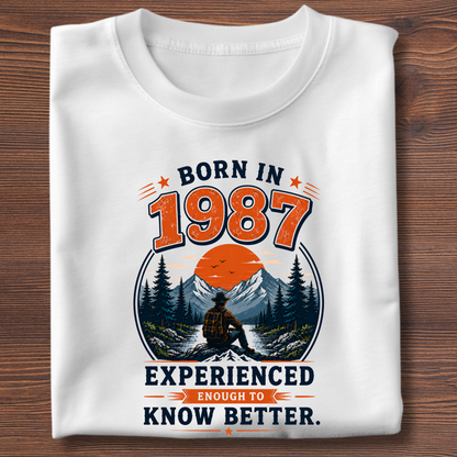 Born In Vintage Birthday T-Shirt | Years 1971-1991